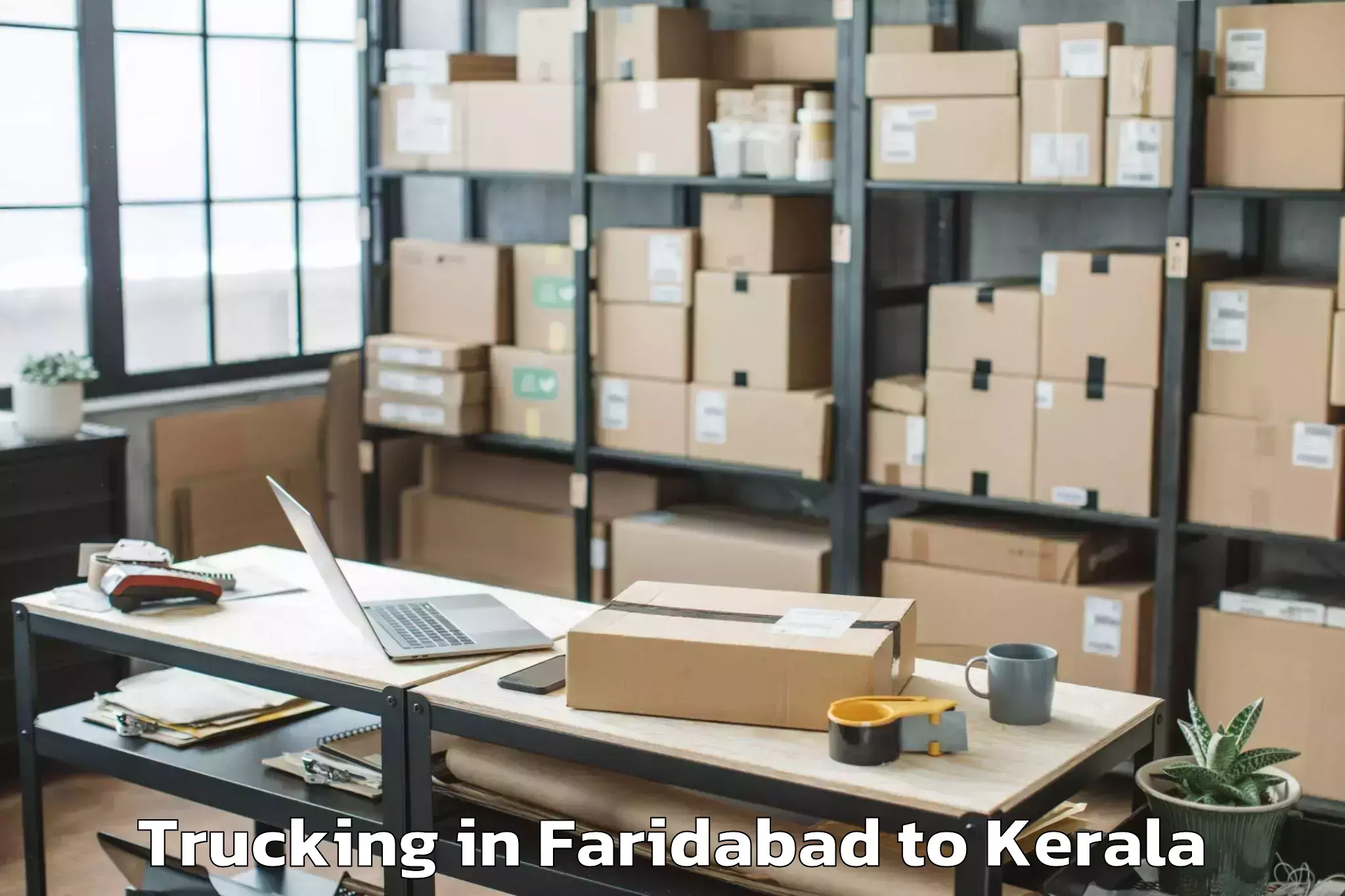 Book Faridabad to Karunagappally Trucking